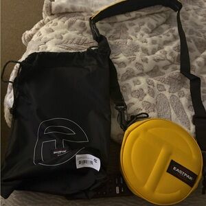 Eastpak Black and Yellow Backpack Set